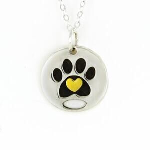 Far Fetched Paw Print with Heart Pendant Only Dog Cat Lover